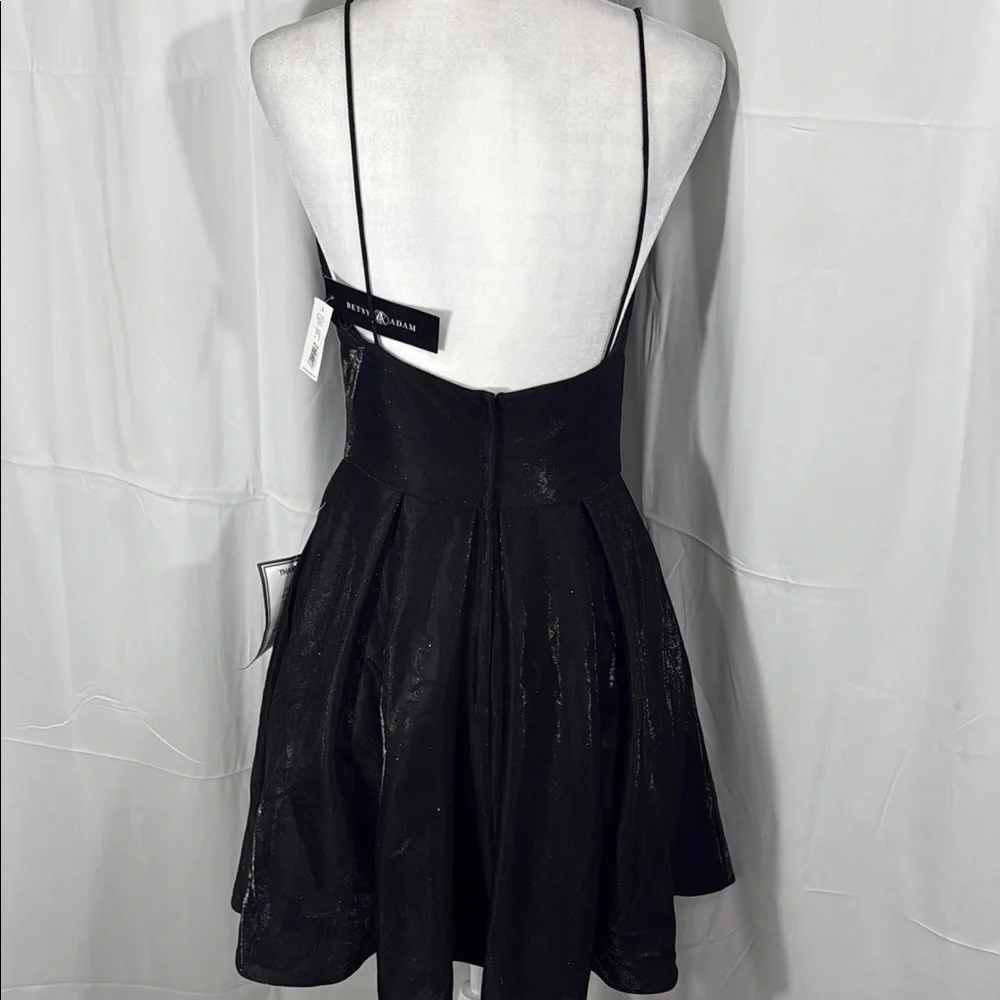 Betsy & Adam Black Fit & Flare Mini Dress Sz 6 NWT